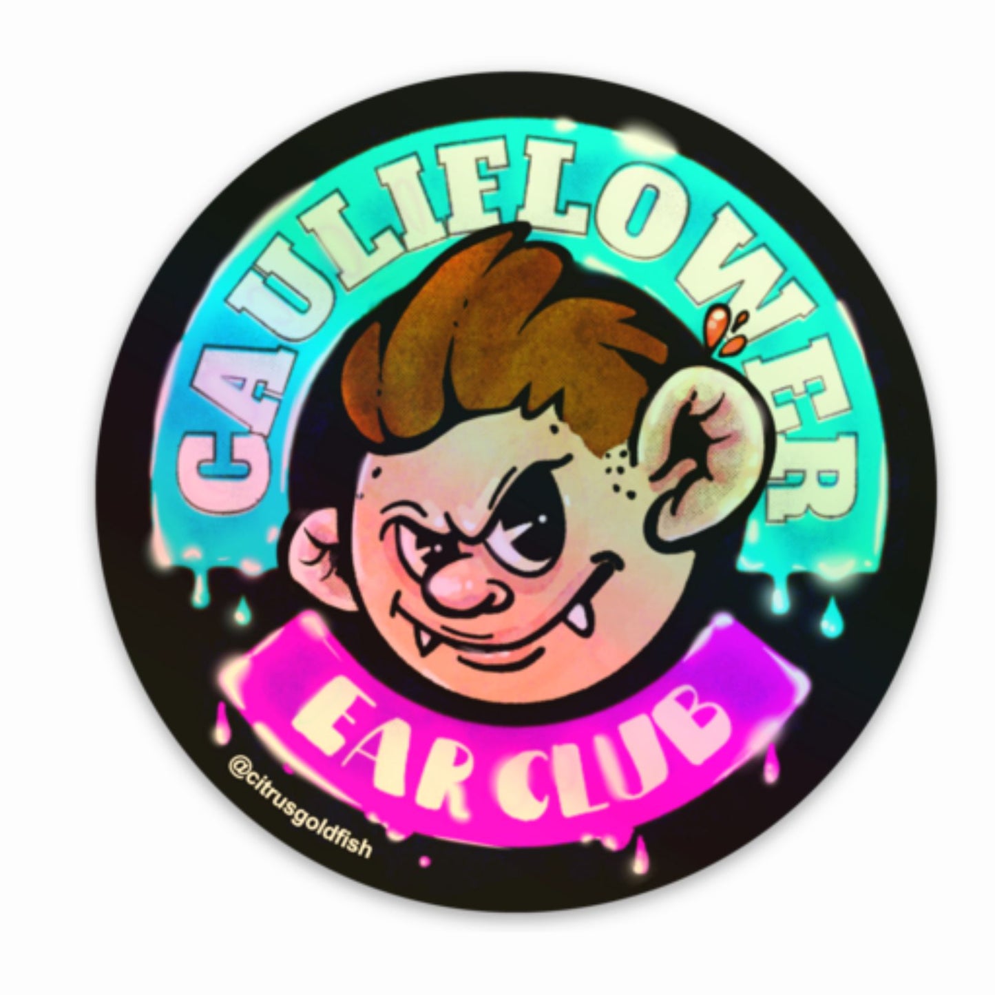 Cauliflower Ear Club-Holographic vinyl Sticker